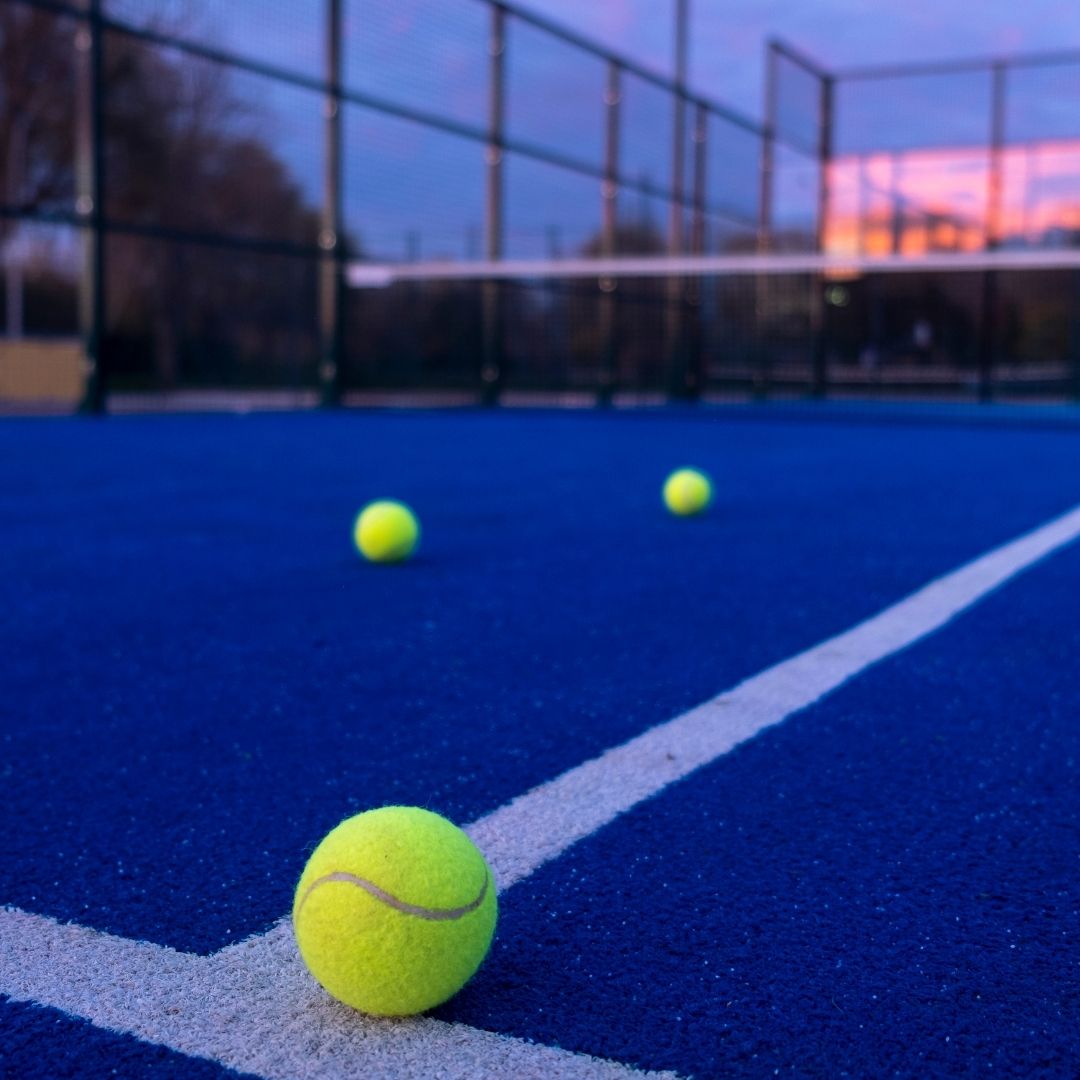 Padel racket and ball